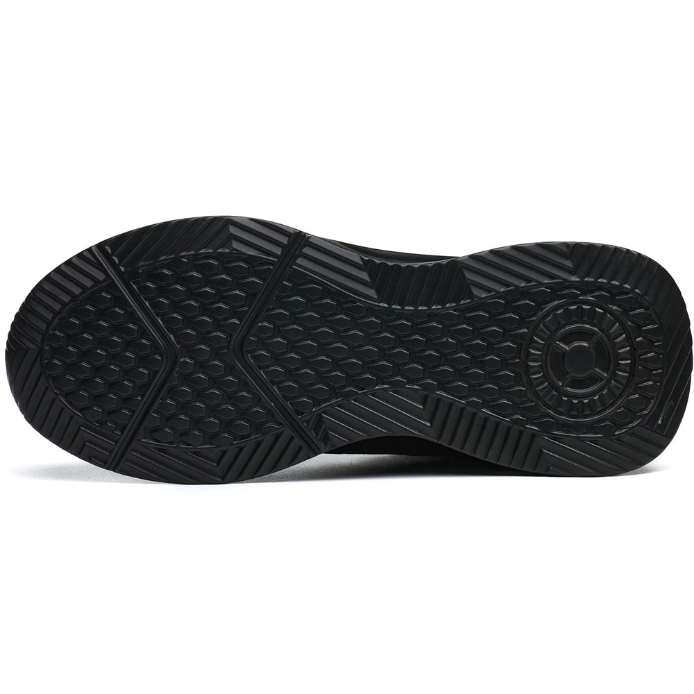 Outsole tread of black safety work shoe