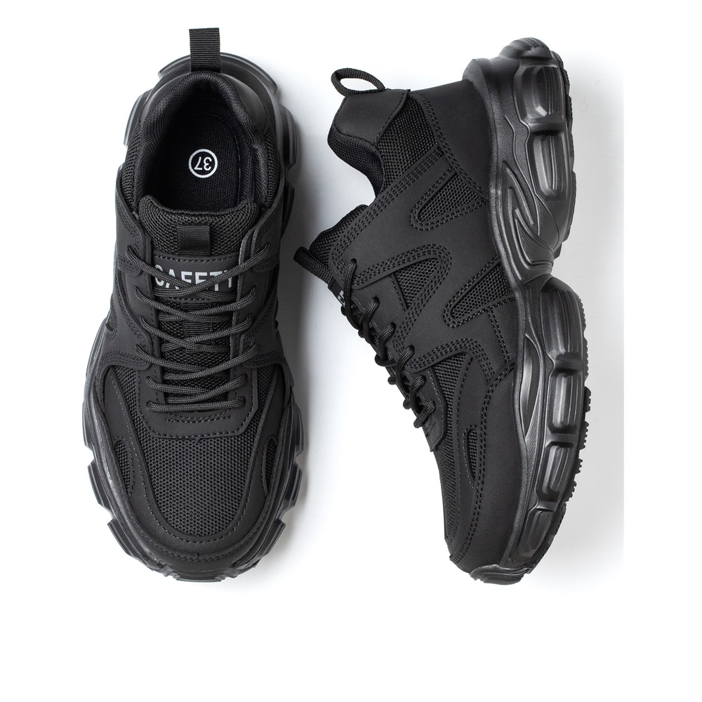Women's Lightweight Slip Resistant Steel Toe Work Shoes Black - Image 4