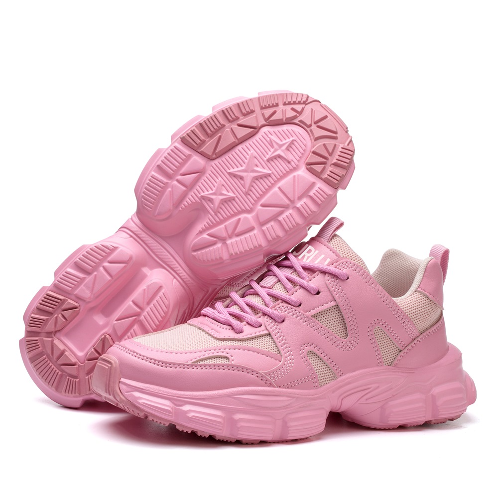 Women's Pink Steel Toe Work Shoes with Slip-Resistant Outsole - Image 7