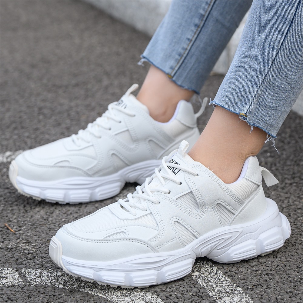 Women's White Steel Toe Work Shoes with Lightweight Cushioning - Image 8