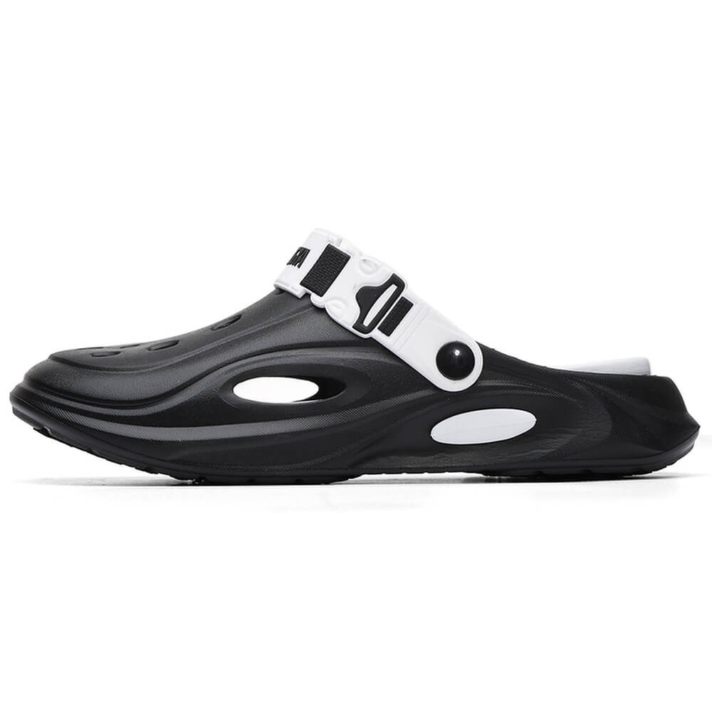 Cushioned Unisex Slip Resistant Chef Clogs Black - Image 3