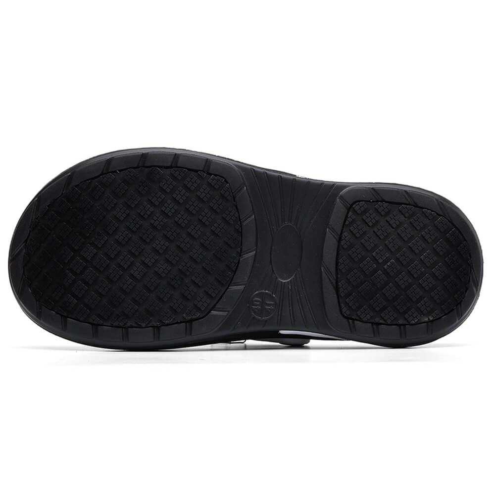 Cushioned Unisex Slip Resistant Chef Clogs Black - Image 5