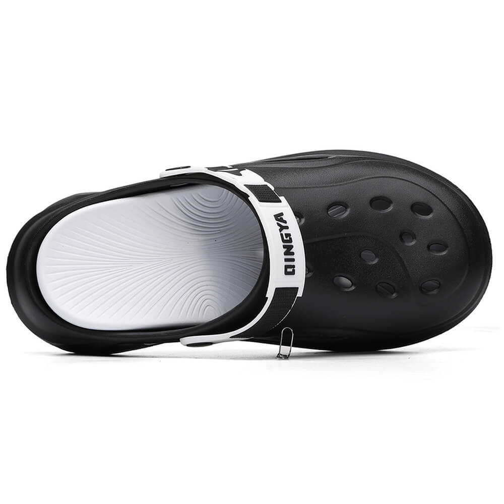 Cushioned Unisex Slip Resistant Chef Clogs Black - Image 6