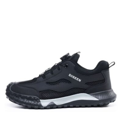Large Mesh Breathable Steel Toe Work Shoes Black