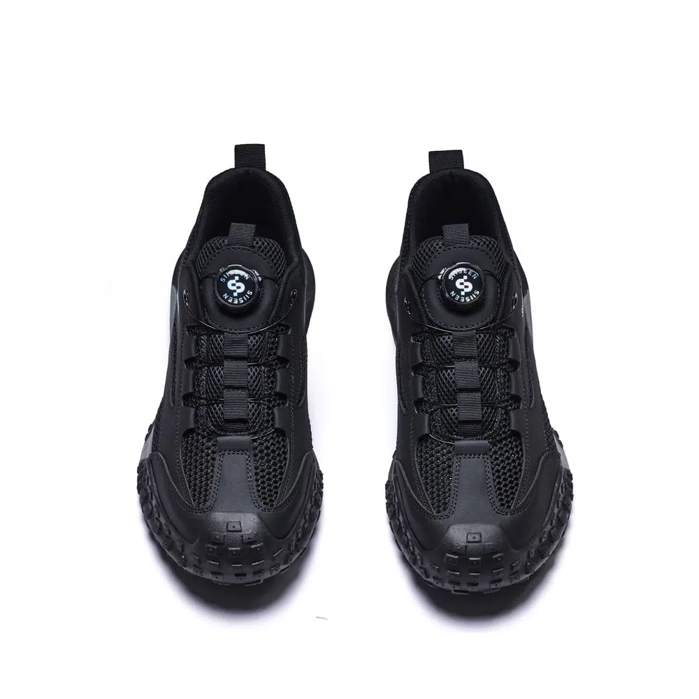 Large Mesh Breathable Steel Toe Work Shoes Black view 4