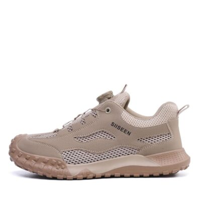 Breathable Large Mesh Steel Toe Work Shoes Khaki