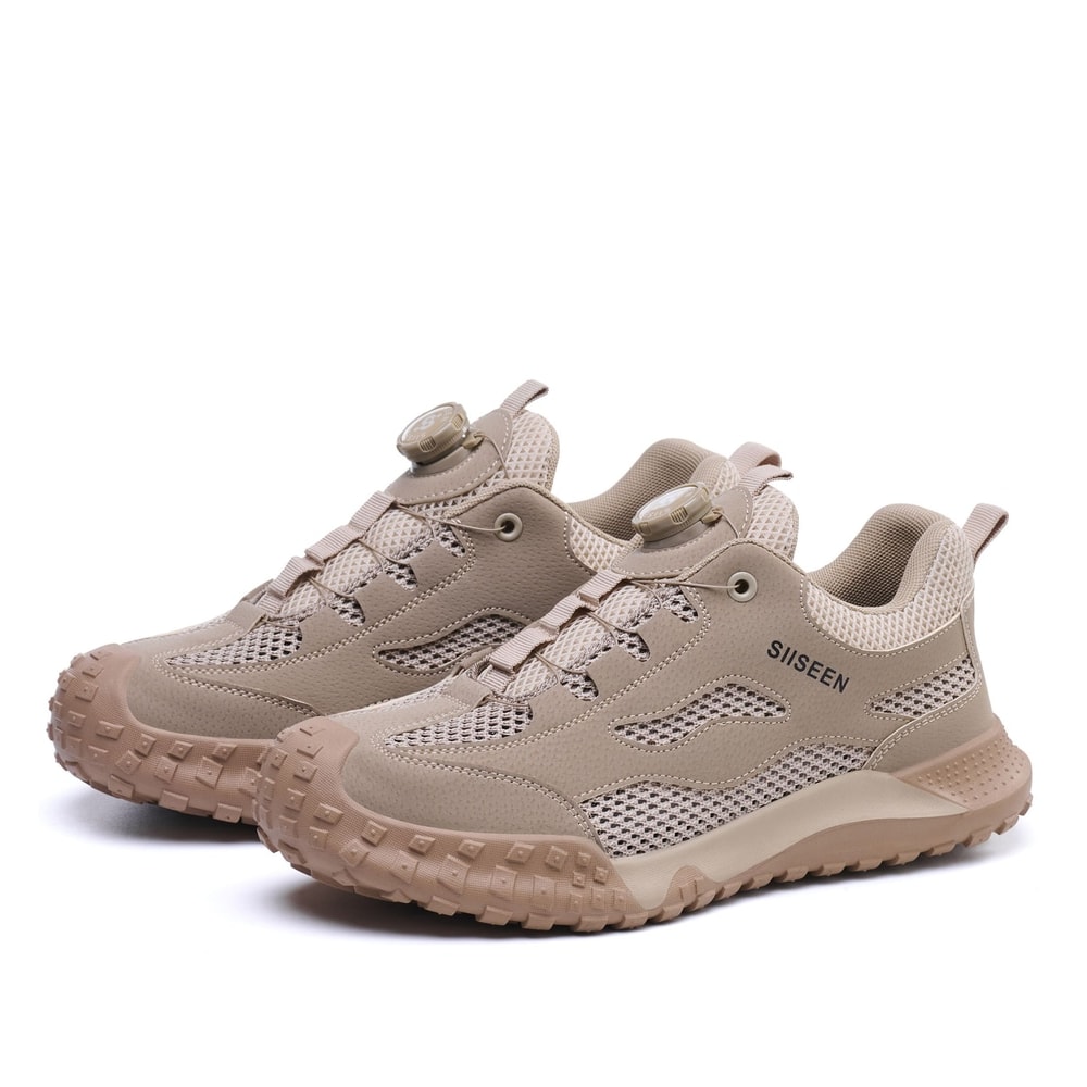 Breathable Large Mesh Steel Toe Work Shoes Khaki view 7