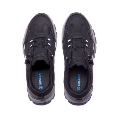 Dial Lacing Slip Resistant Steel Toe Work Shoes Black view 4