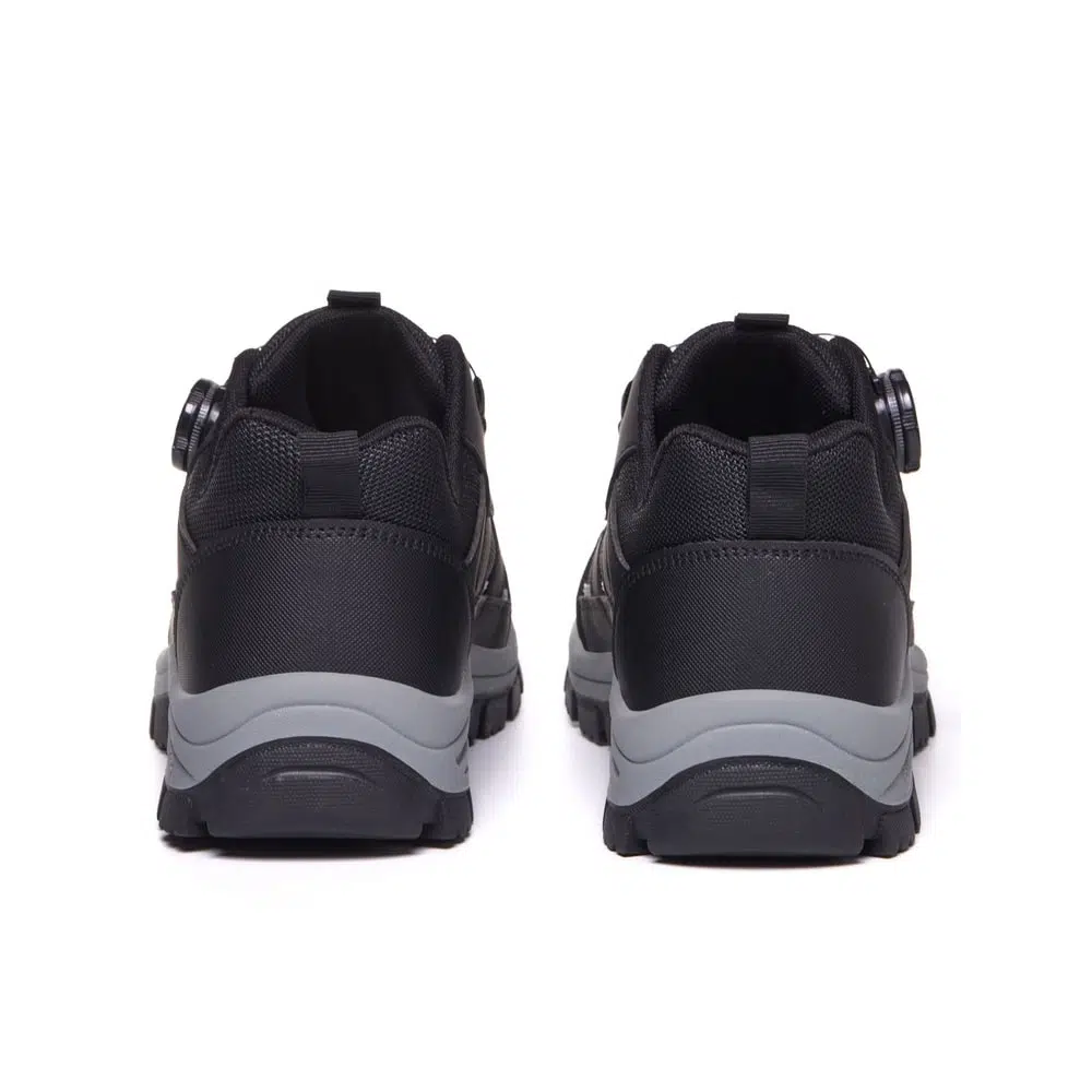 Dial Lacing Slip Resistant Steel Toe Work Shoes Black view 6
