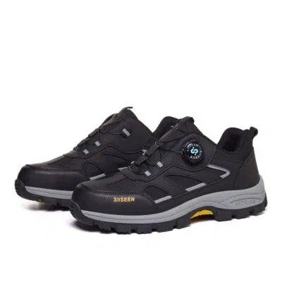 Dial Lacing Slip Resistant Steel Toe Work Shoes Black view 7