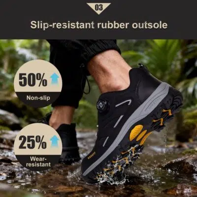Dial Lacing Slip Resistant Steel Toe Work Shoes Black view 9