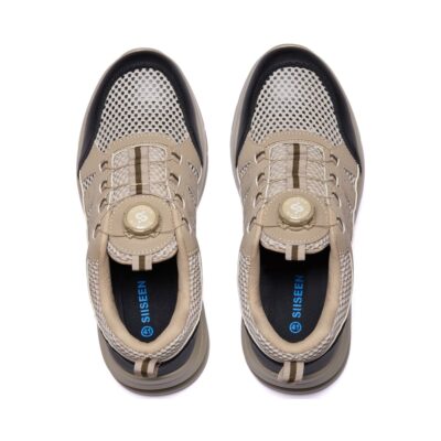 Breathable Air Cushion Steel Toe Work Shoes Beige view 4