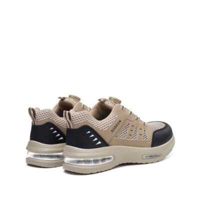 Breathable Air Cushion Steel Toe Work Shoes Beige view 6