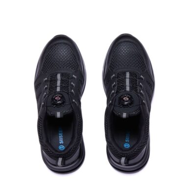 Air Cushion Dial Lacing Steel Toe Work Shoes Black view 4
