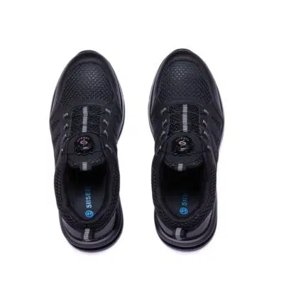Air Cushion Dial Lacing Steel Toe Work Shoes Black view 4