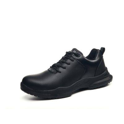 Lightweight Slip Resistant Composite Toe Work Shoes Black - Image 2