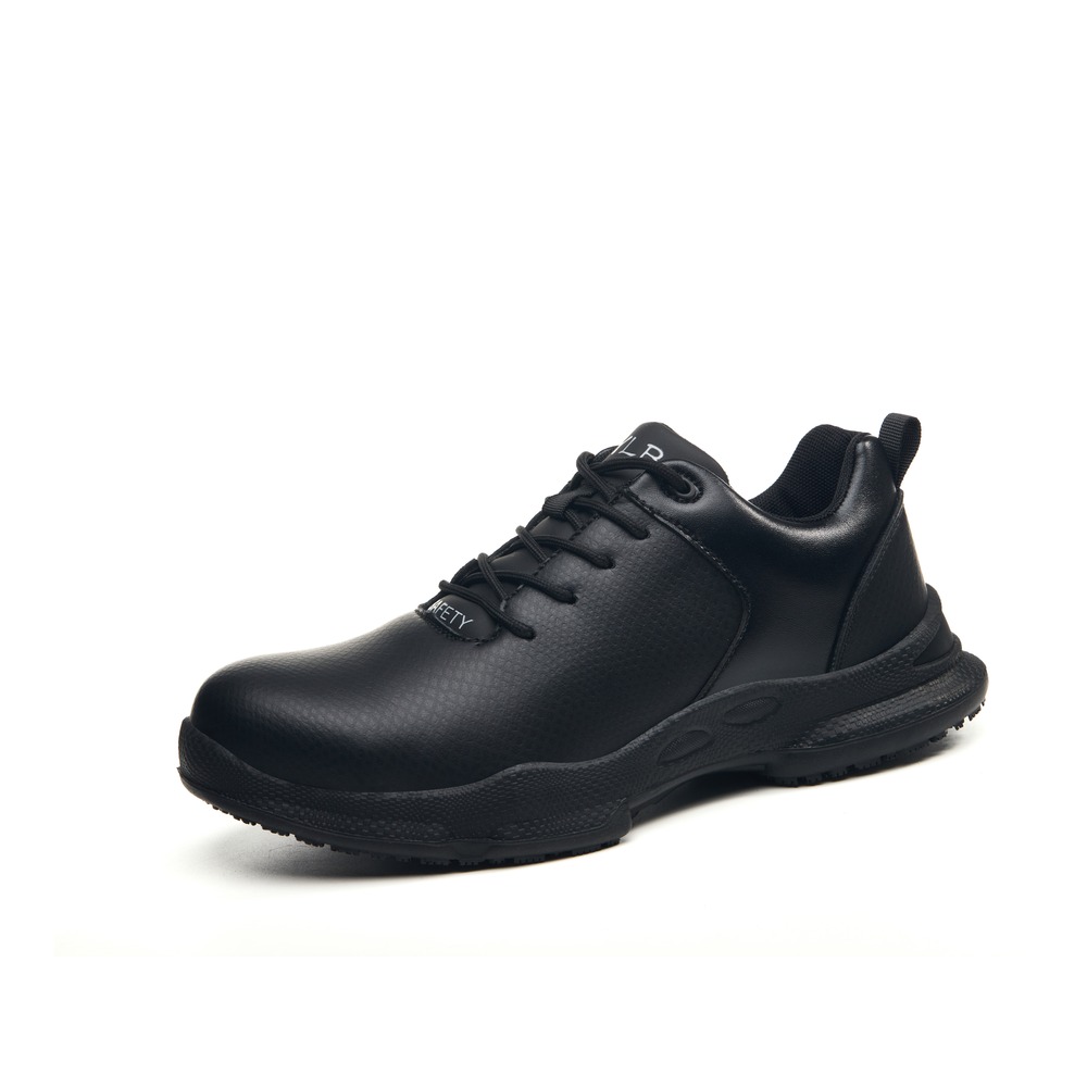 Lightweight Slip Resistant Composite Toe Work Shoes Black - Image 2