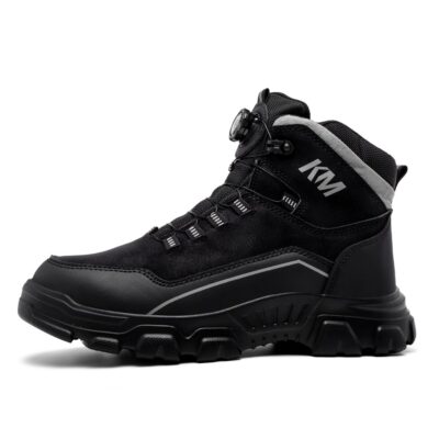 Dial Lacing Metal Free Composite Toe Work Boots Black