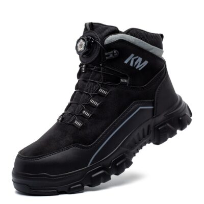 Dial Lacing Metal Free Composite Toe Work Boots Black