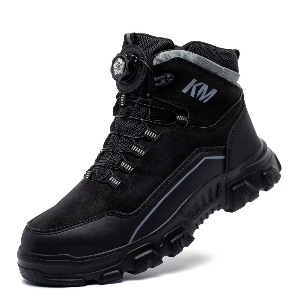 Dial Lacing Metal Free Composite Toe Work Boots Black