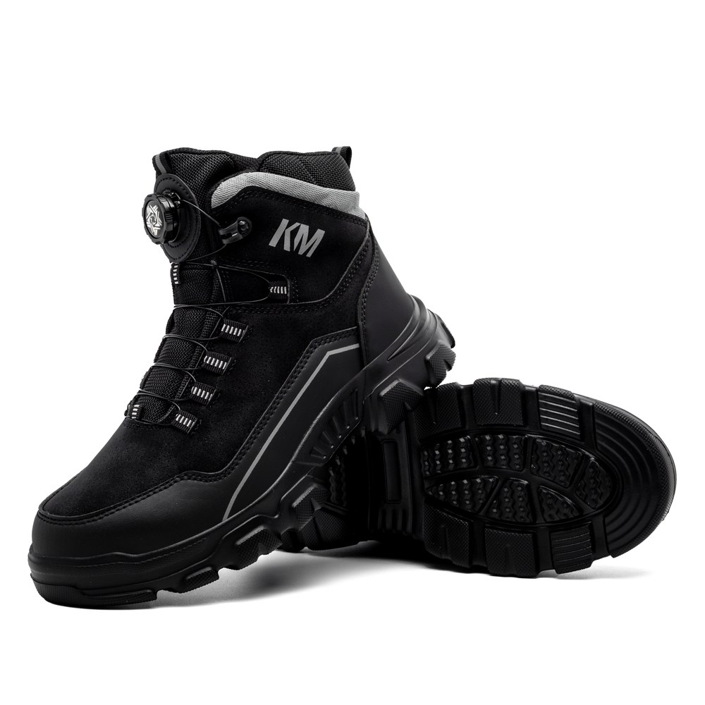 Dial Lacing Metal Free Composite Toe Work Boots Black