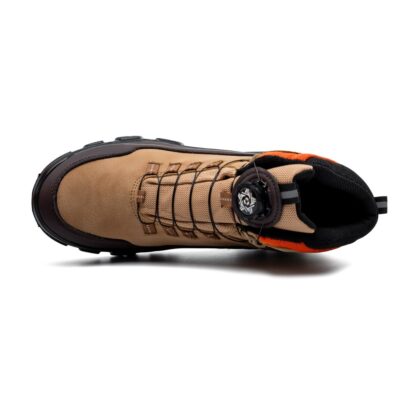 Slip Resistant Composite Toe Work Boots Metal Free Brown