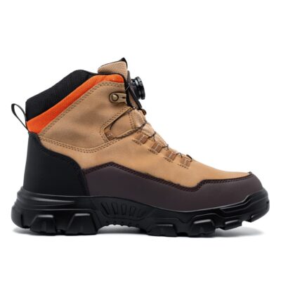Slip Resistant Composite Toe Work Boots Metal Free Brown