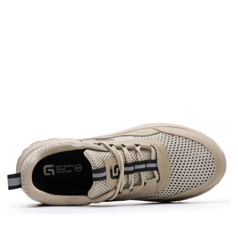 Large mesh steel toe work shoes top view