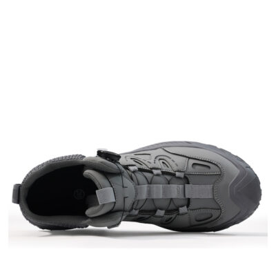 Gray work shoes top view