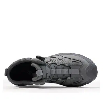 Gray work shoes top view