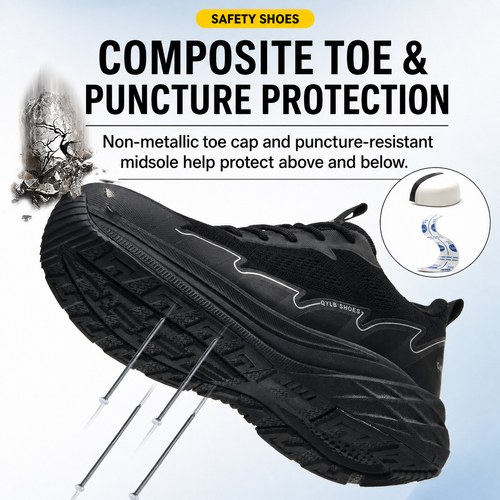 Composite toe and puncture protection