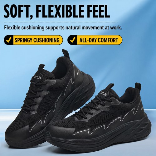 Soft flexible work shoes