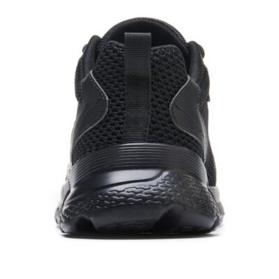 Black composite toe work shoe rear view