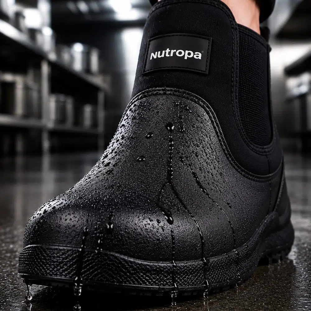 Waterproof Non Slip Chef Shoes for Kitchen Work Black - Image 8