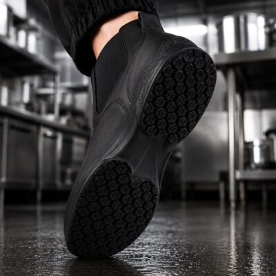 Waterproof Non Slip Chef Shoes for Kitchen Work Black - Image 9
