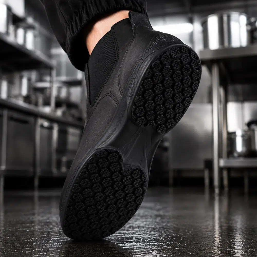 Waterproof Non Slip Chef Shoes for Kitchen Work Black - Image 9