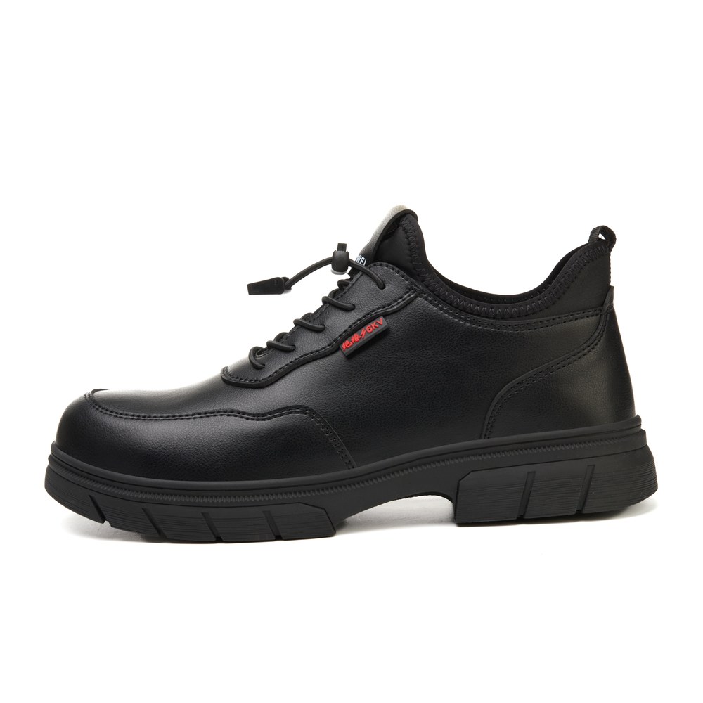Slip Resistant Metal Free Composite Toe Work Shoes Black