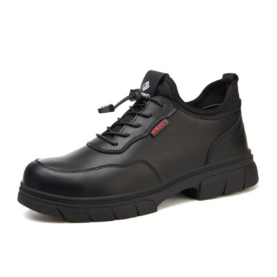 Slip Resistant Metal Free Composite Toe Work Shoes Black