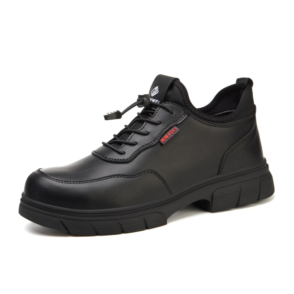 Slip Resistant Metal Free Composite Toe Work Shoes Black