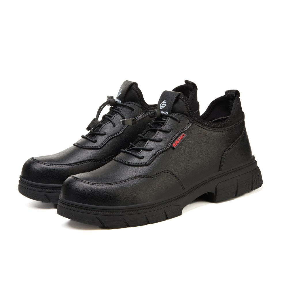 Slip Resistant Metal Free Composite Toe Work Shoes Black