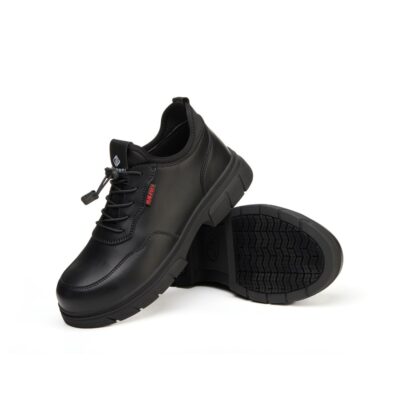 Slip Resistant Metal Free Composite Toe Work Shoes Black