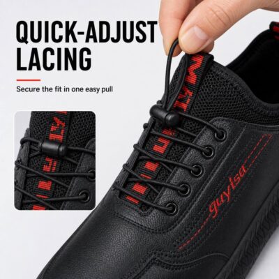 David Non Slip Work Shoes – Water Resistant & Oil Resistant Kitchen Shoes with Quick-Lock Laces - Image 3