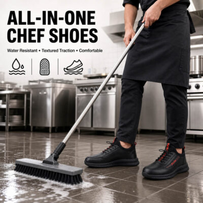 David Non Slip Work Shoes – Water Resistant & Oil Resistant Kitchen Shoes with Quick-Lock Laces - Image 11