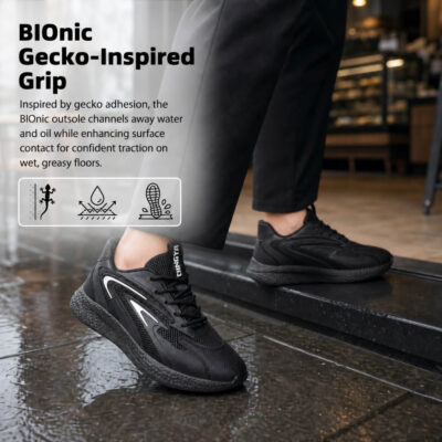 Non Slip Kitchen Work Shoes – Lightweight Slip Resistant Chef Shoes with Breathable Honeycomb Mesh - Image 9