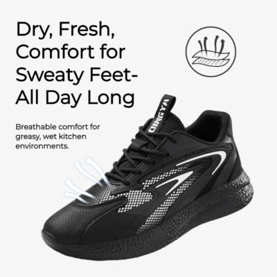 Non Slip Kitchen Work Shoes – Lightweight Slip Resistant Chef Shoes with Breathable Honeycomb Mesh - Image 7