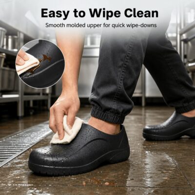Lightweight Slip-On Kitchen Work Shoes with Waterproof & Oil Resistant - Image 8