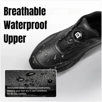 Non Slip Work Shoes – Water & Oil Resistant with Lightweight Cushioned Sneakers - Image 3