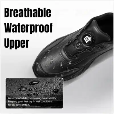 Non Slip Work Shoes – Water & Oil Resistant with Lightweight Cushioned Sneakers - Image 3