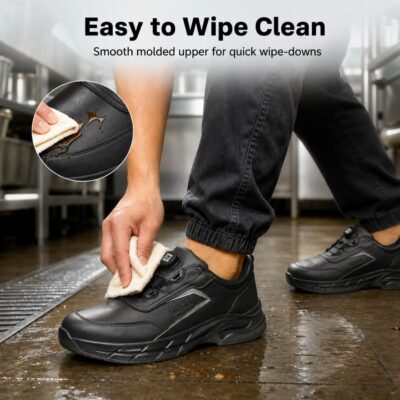 Non Slip Work Shoes – Water & Oil Resistant with Lightweight Cushioned Sneakers - Image 9