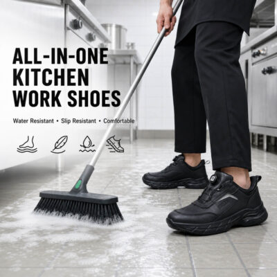 Non Slip Work Shoes – Water & Oil Resistant with Lightweight Cushioned Sneakers - Image 11